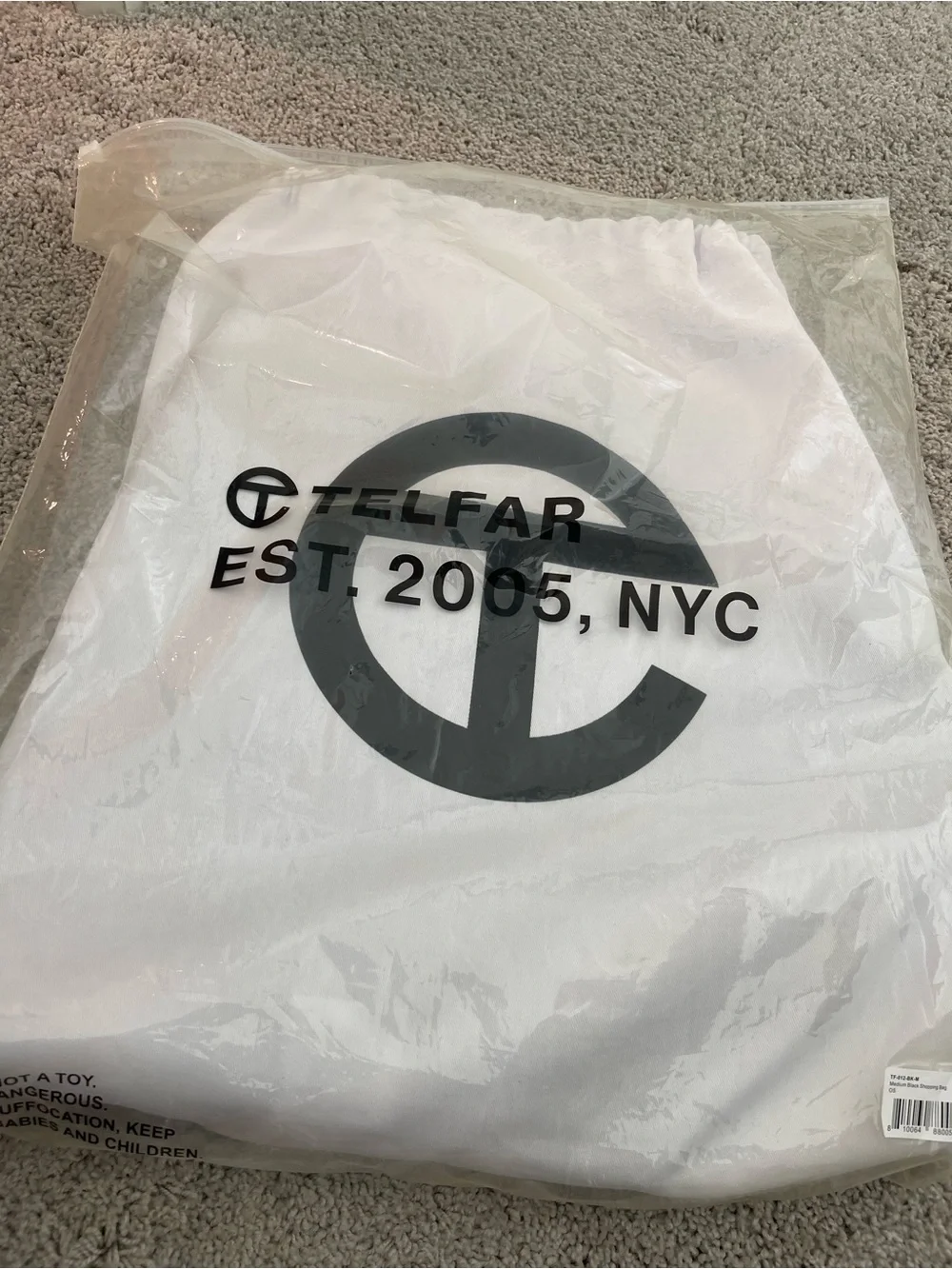 Telfar Black Interior Logo Tote